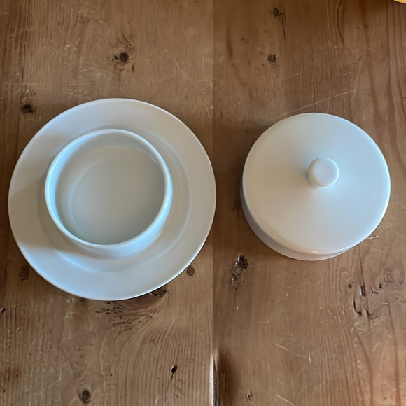 Beautiful White German Made Butter Dish - Picture 2 of 10